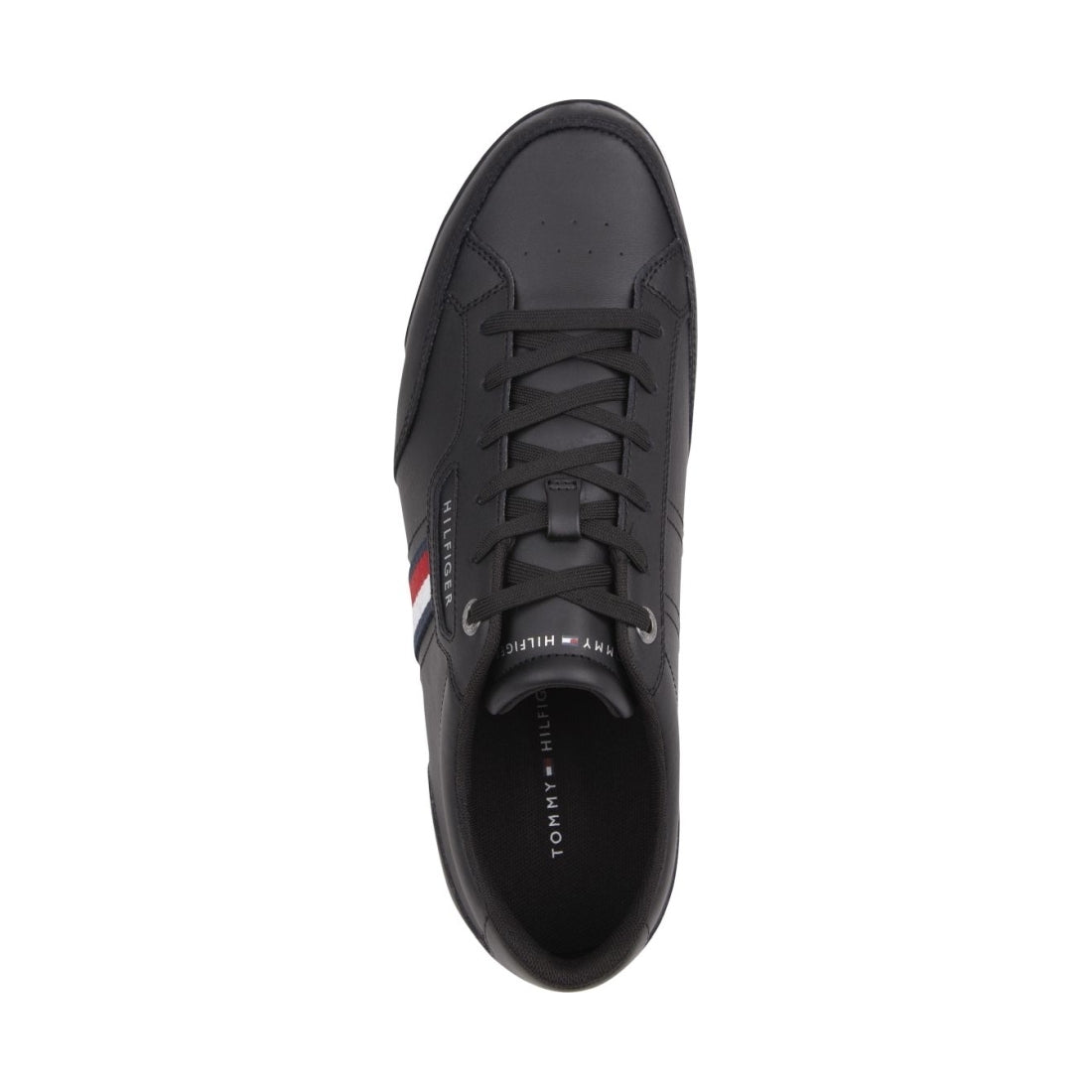 Tommy Hilfiger mens black classic cupsole sport shoe | Vilbury London