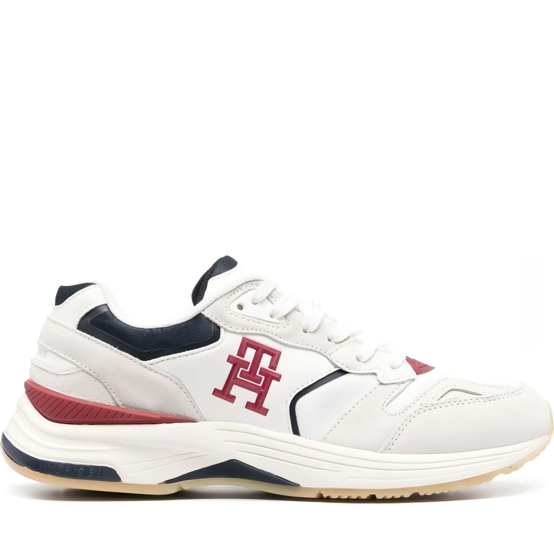 Tommy Hilfiger mens desert sky prep mix rwb trainers | Vilbury London