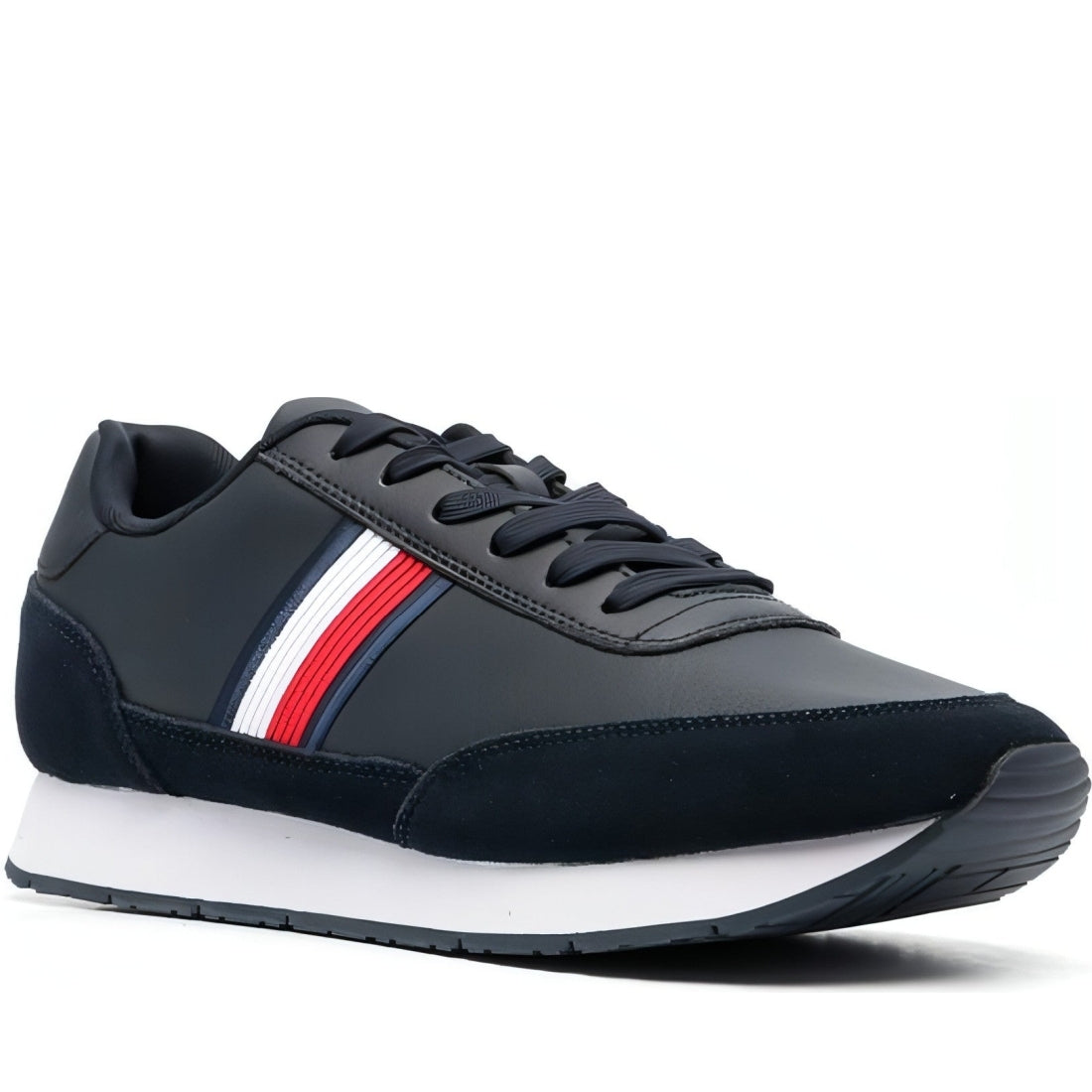 Tommy Hilfiger mens desert sky core eva corporate lea trainers | Vilbury London