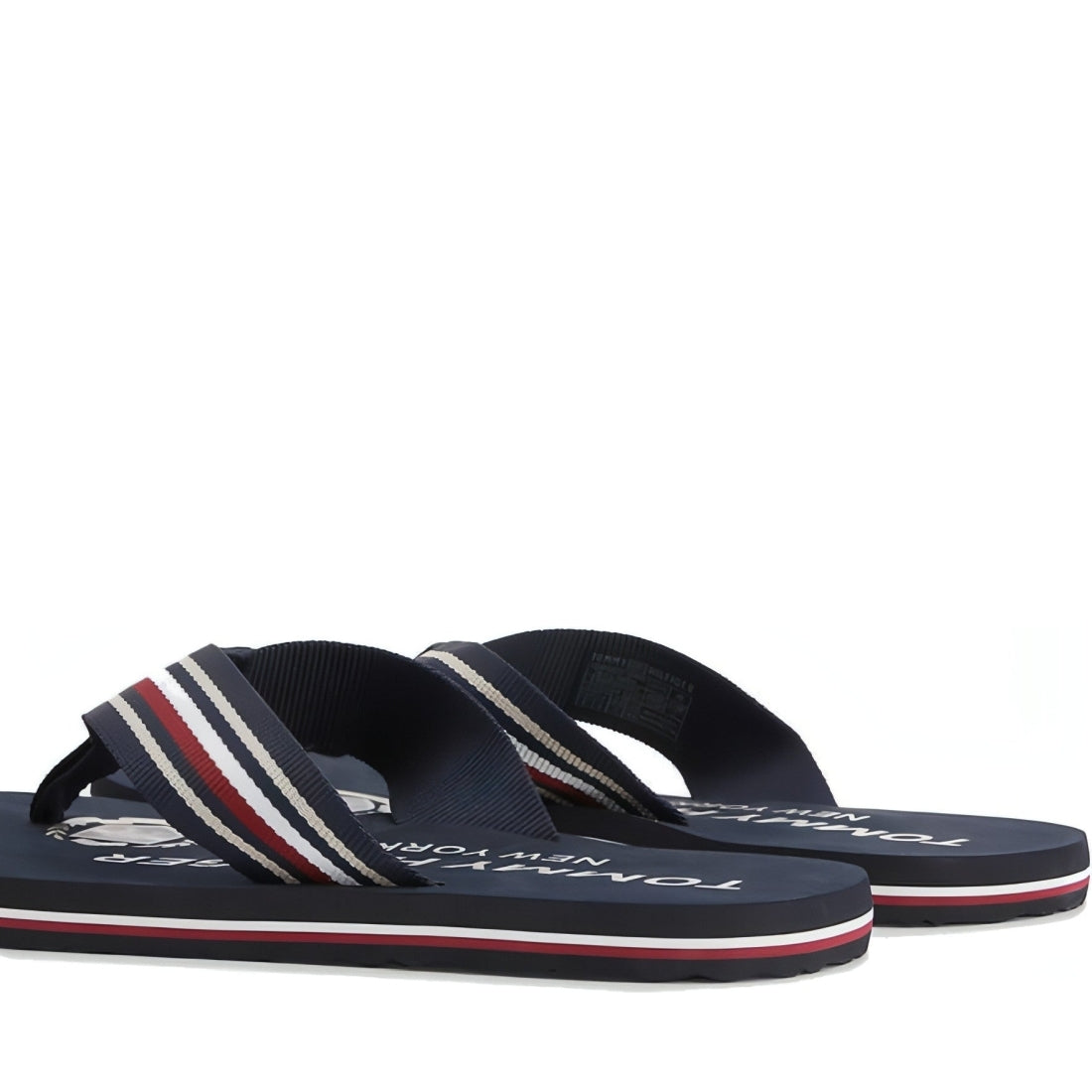 Tommy Hilfiger mens rwb corporate stripes beach sandal | Vilbury London