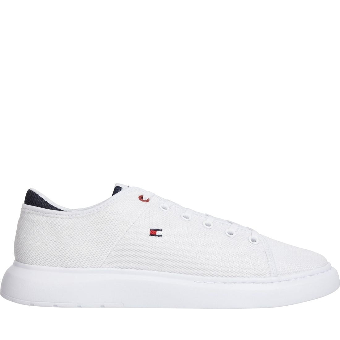 Tommy Hilfiger mens white lightweight cupsole sport shoe | Vilbury London