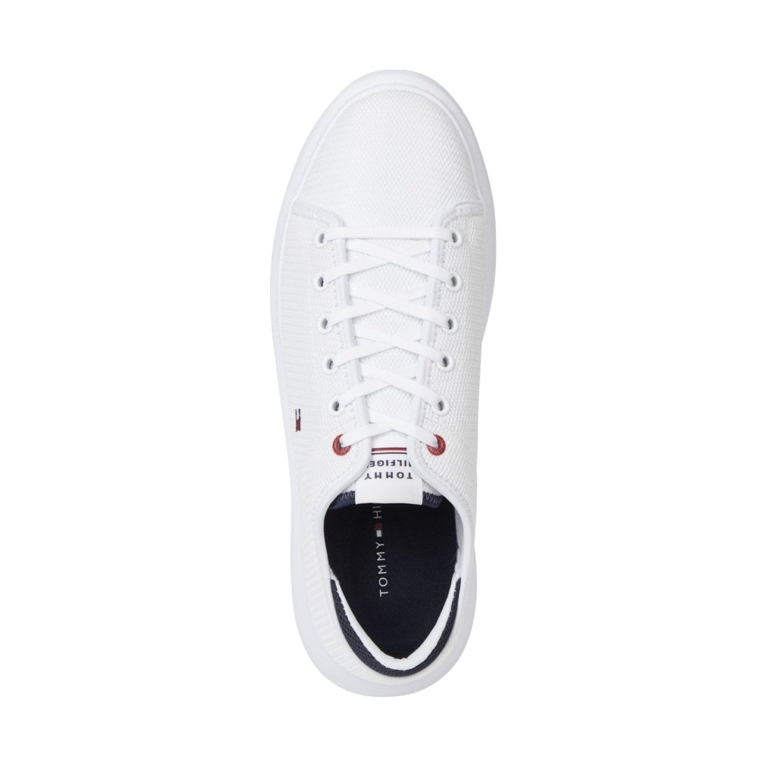 Tommy Hilfiger mens white lightweight cupsole sport shoe | Vilbury London