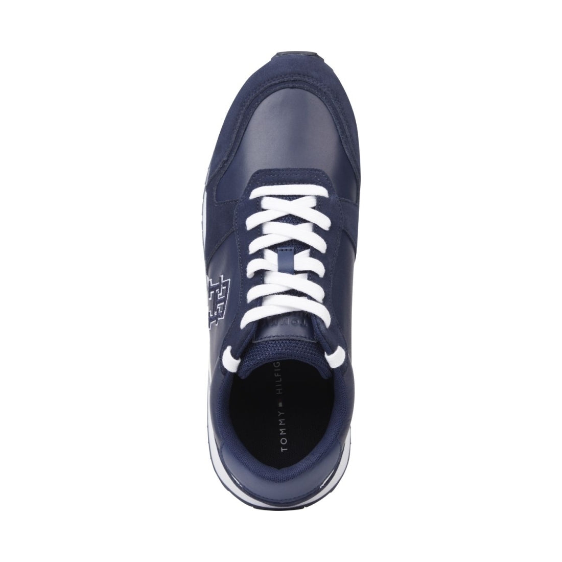 Tommy Hilfiger mens carbon navy runner sport shoe | Vilbury London