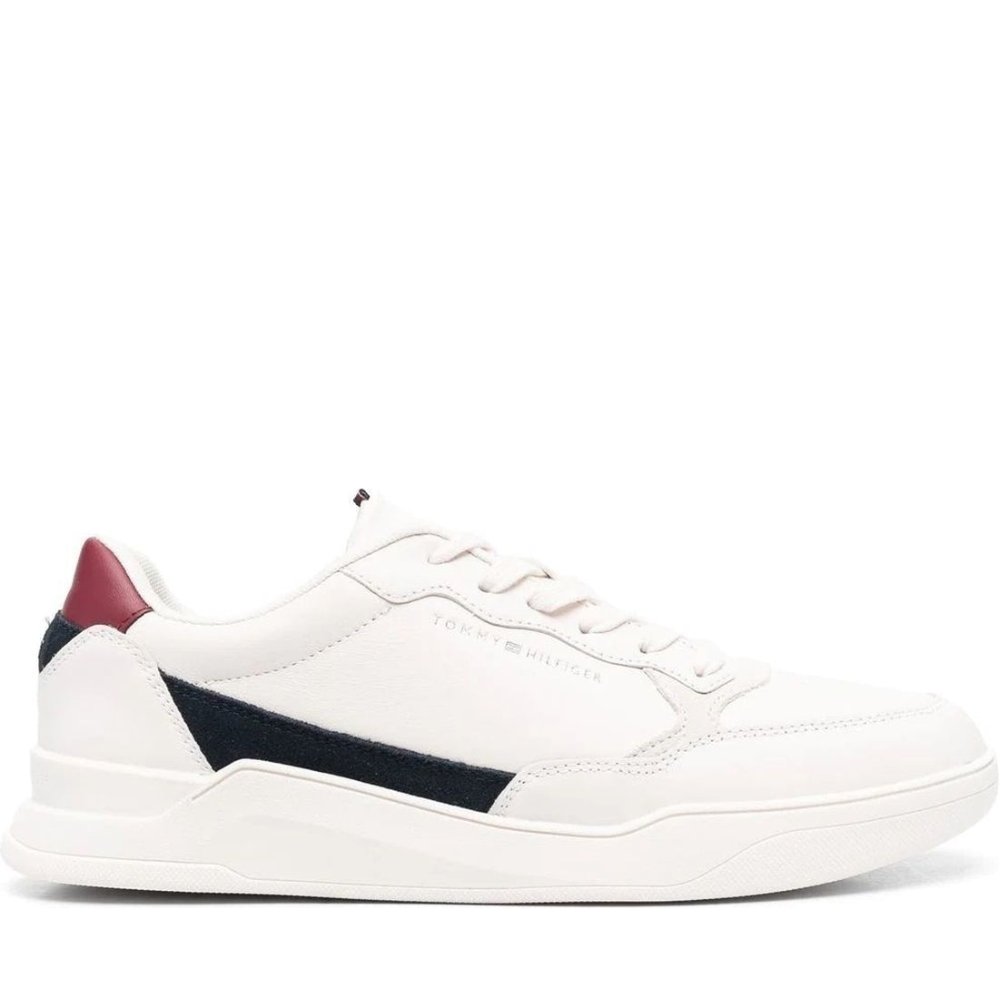 Tommy Hilfiger mens weathered white elevated cupsole sport shoe | Vilbury London