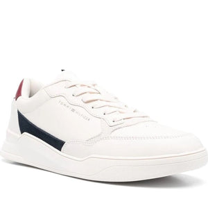 Tommy Hilfiger mens weathered white elevated cupsole sport shoe | Vilbury London