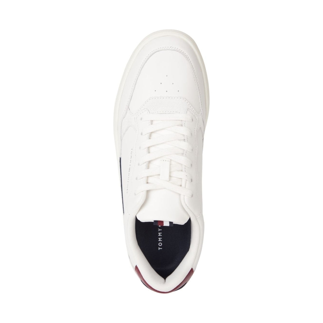 Tommy Hilfiger mens weathered white elevated cupsole sport shoe | Vilbury London