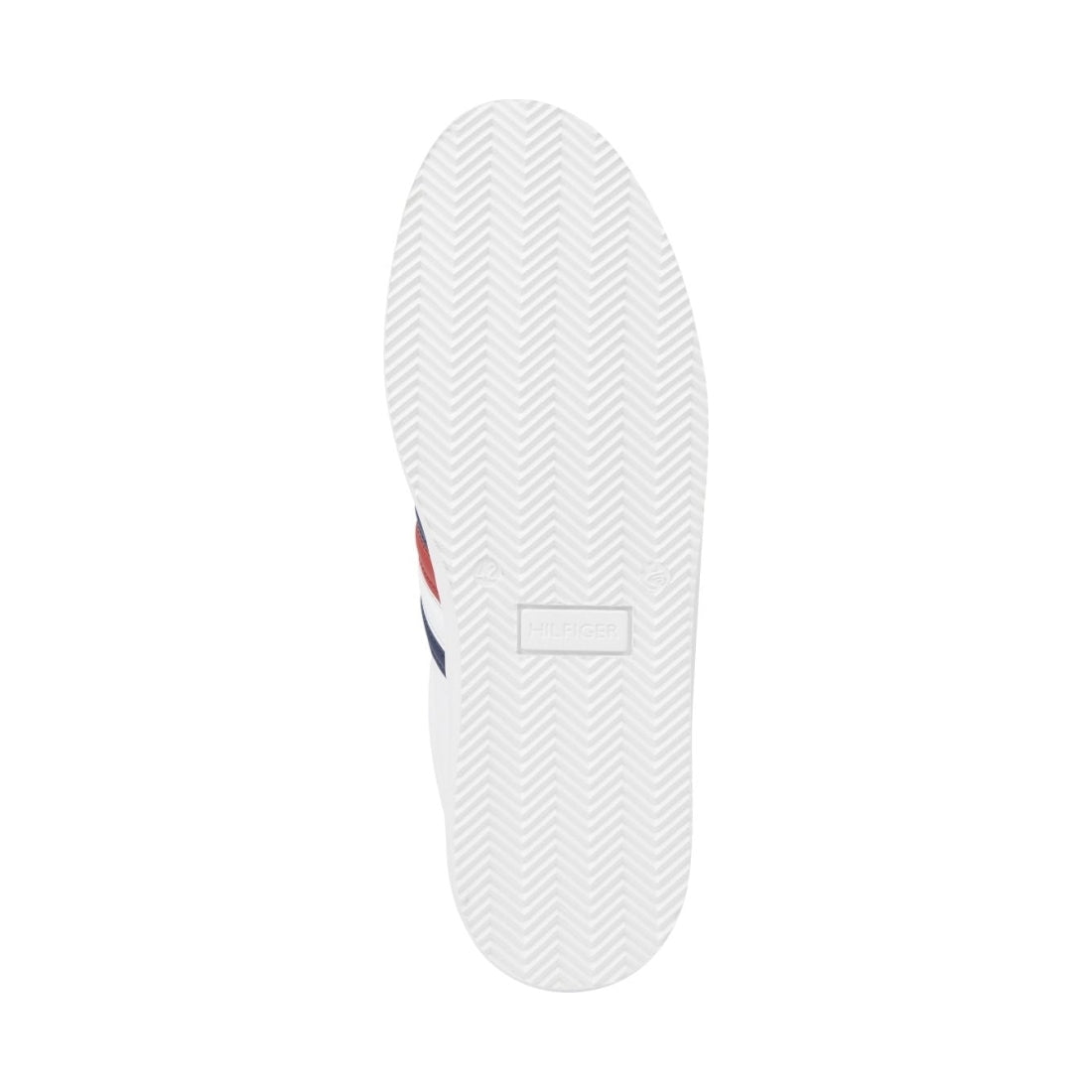 Tommy Hilfiger mens white premium cupsole mono shoe | Vilbury London