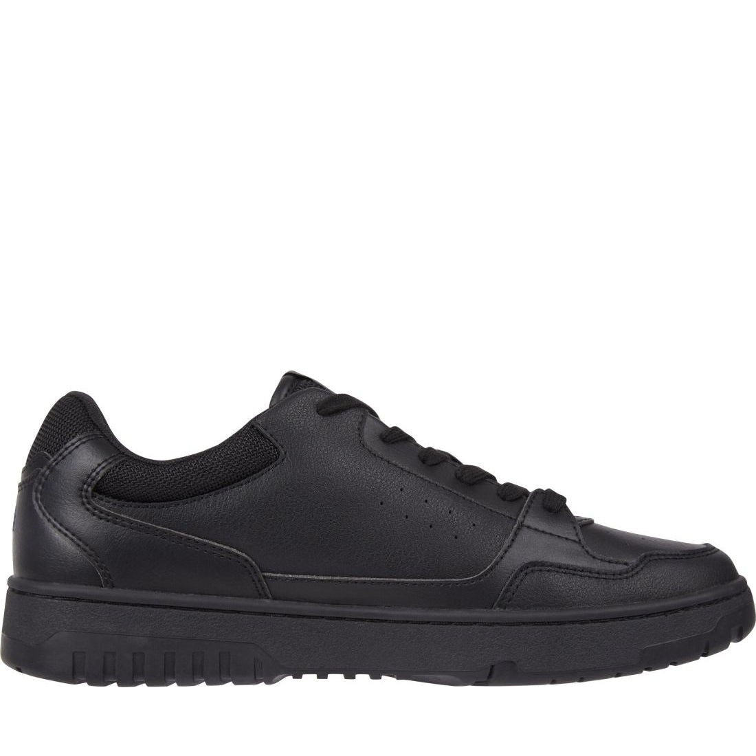 Tommy Hilfiger mens black basket core sport shoe | Vilbury London