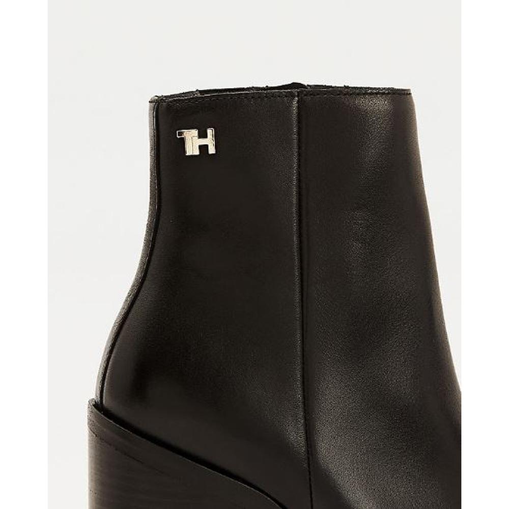 Tommy Hilfiger Female Black Shaded Leather High Heel Boot FW0FW05164 BDS | Vilbury London