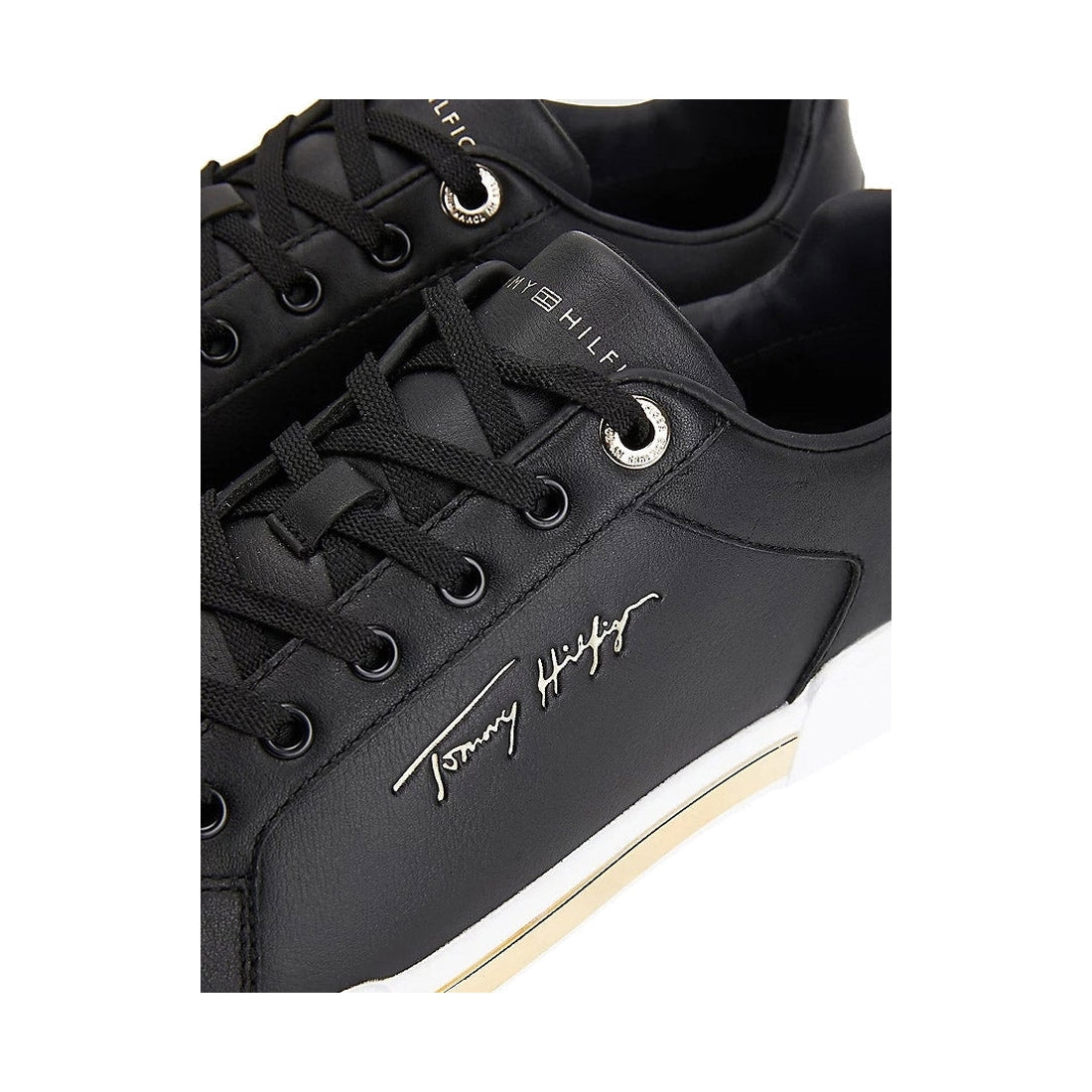 Tommy Hilfiger Womens Black elevated sneaker | Vilbury London