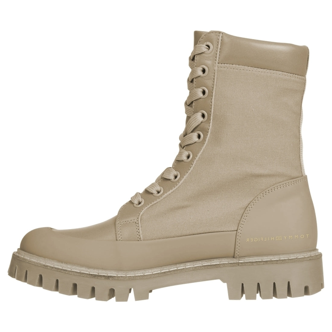 Tommy Hilfiger womens Beige casual lace up boot | Vilbury London