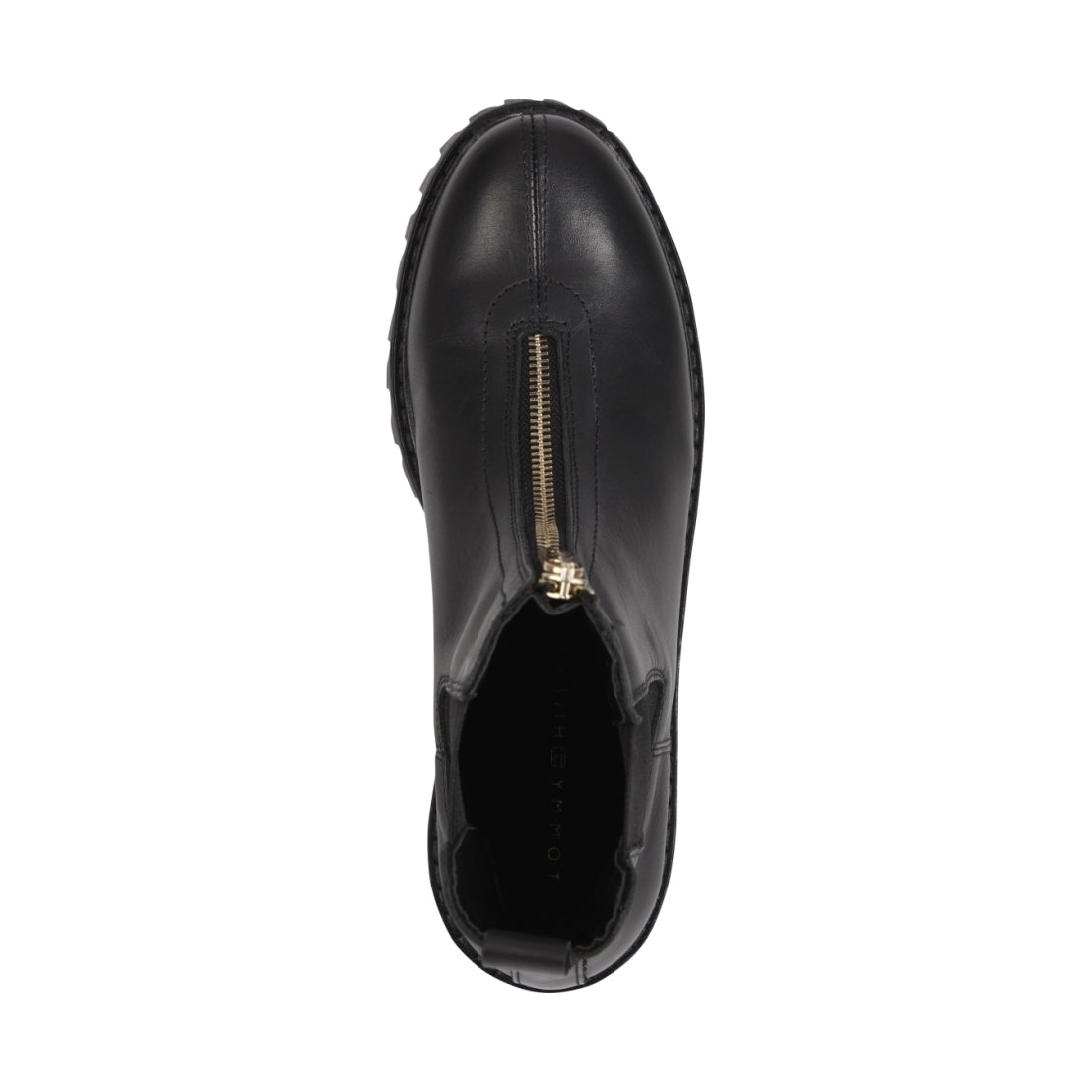 Tommy Hilfiger womens Black zip boot | Vilbury London