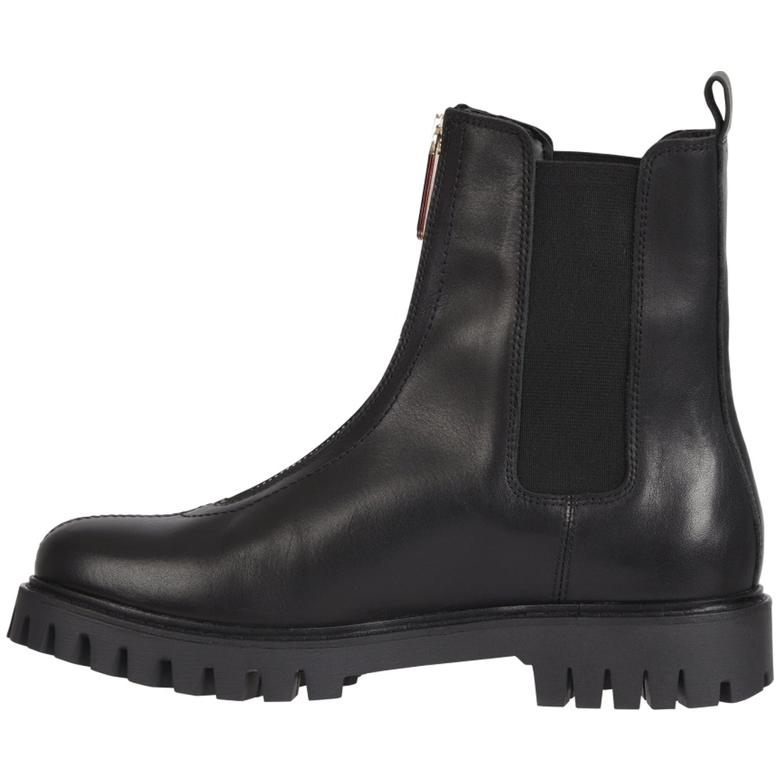 Tommy Hilfiger womens Black zip boot | Vilbury London