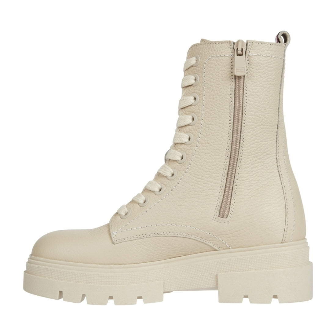 Tommy Hilfiger womens Classic Beige mono lace up boot | Vilbury London