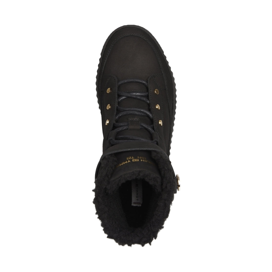 Tommy Hilfiger womens Black warmlined lace up boot | Vilbury London