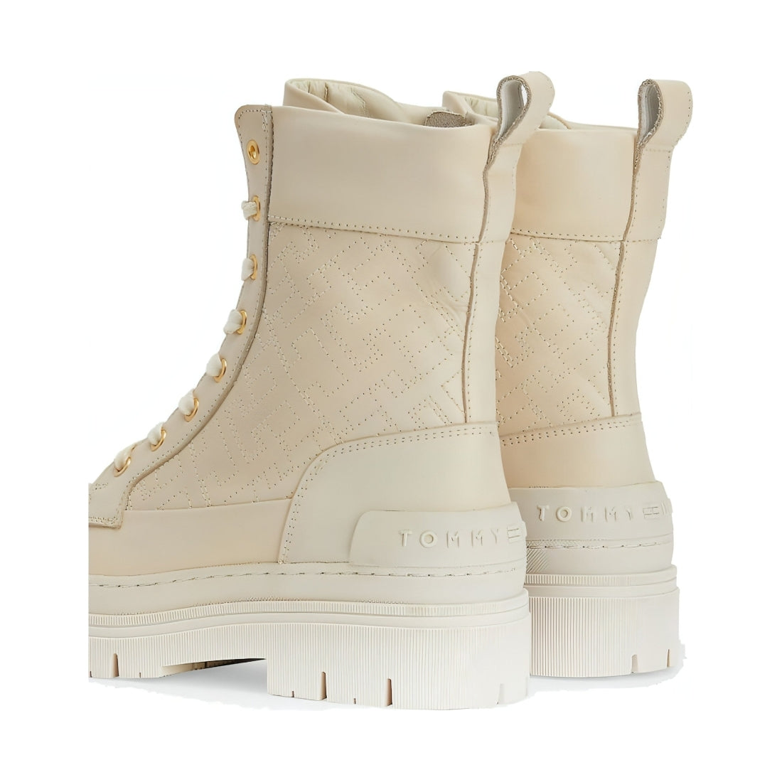 Tommy Hilfiger womens sugarcane lace up zip boot monogram | Vilbury London