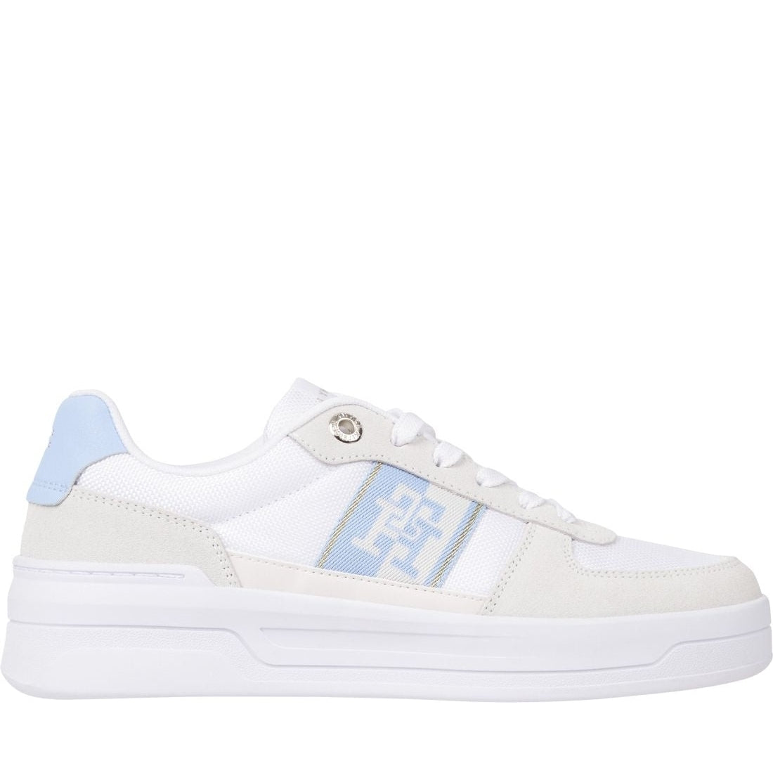 Tommy Hilfiger womens vessel blue sneaker with webbing | Vilbury London