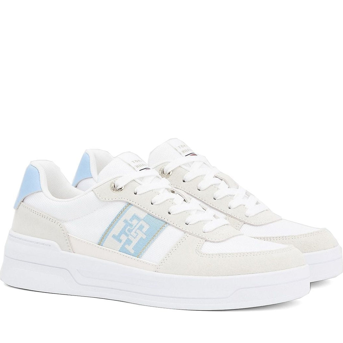 Tommy Hilfiger womens vessel blue sneaker with webbing | Vilbury London