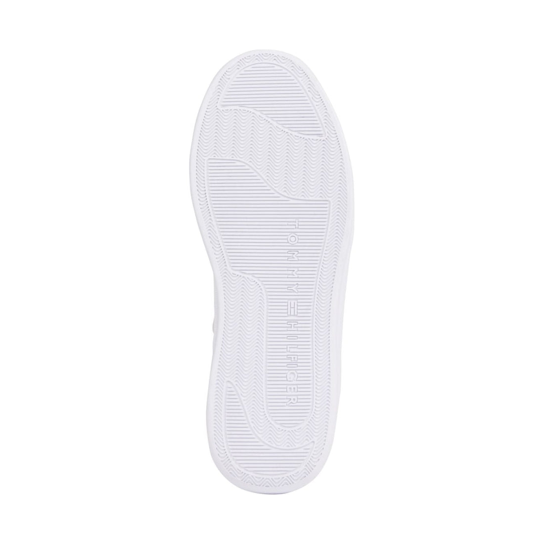 Tommy Hilfiger womens white sneaker with webbing | Vilbury London