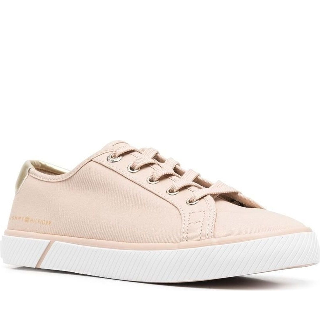 Tommy Hilfiger womens misty blush lace up sneaker | Vilbury London