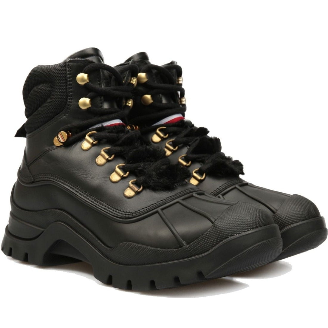 Tommy Hilfiger womens Black mono boot | Vilbury London