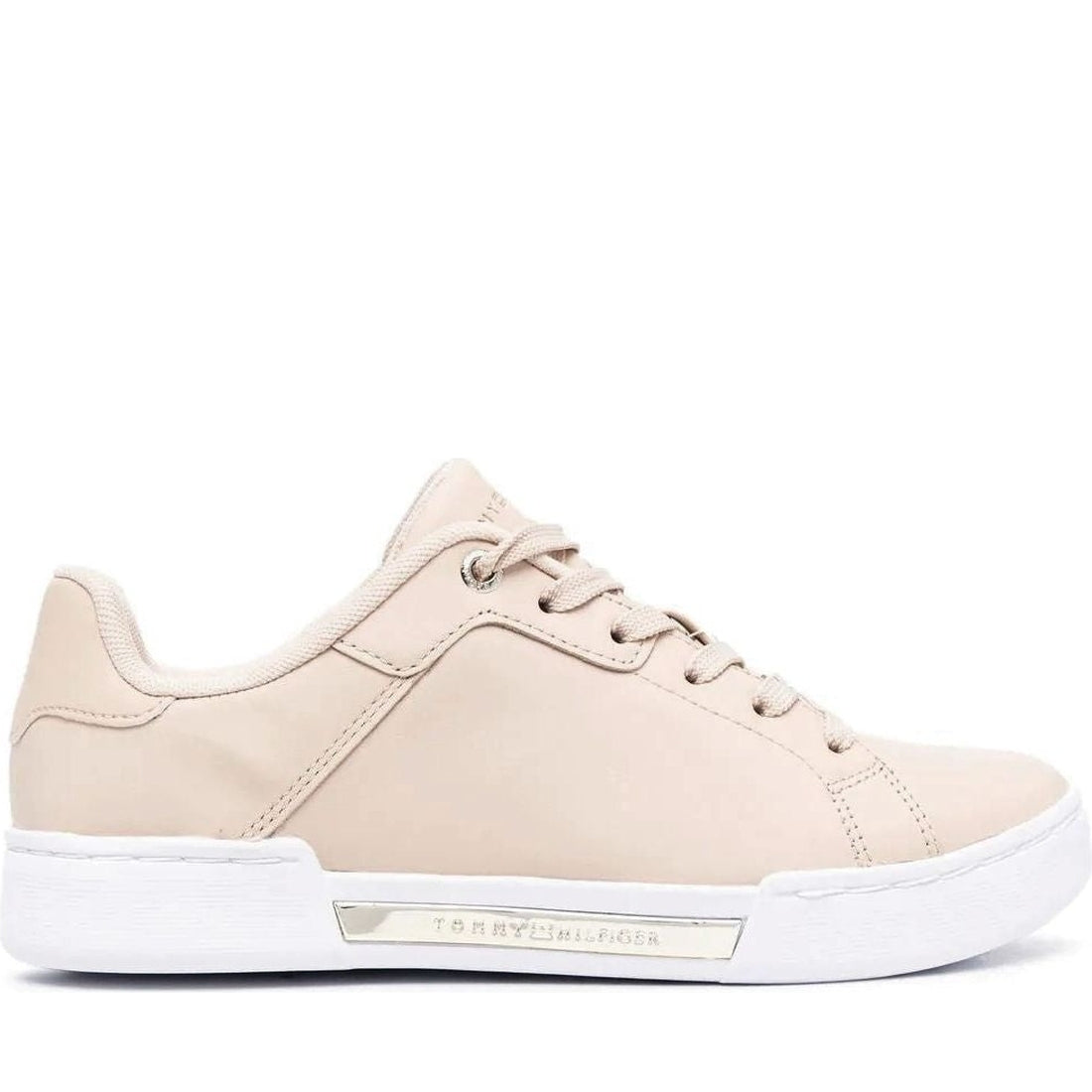 Tommy Hilfiger womens misty blush court sneaker | Vilbury London