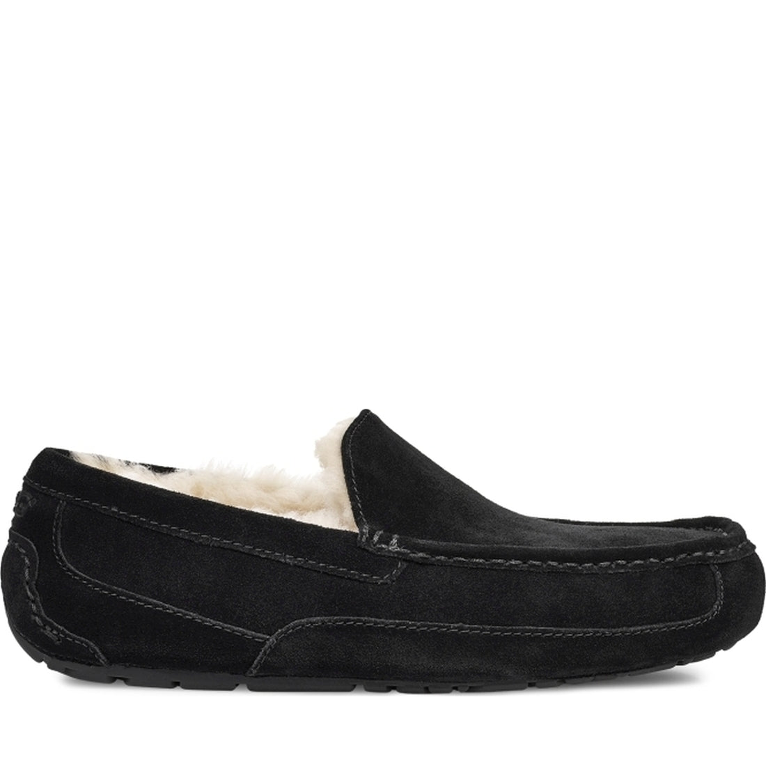 UGG mens Black ascot indoor slippers | Vilbury London