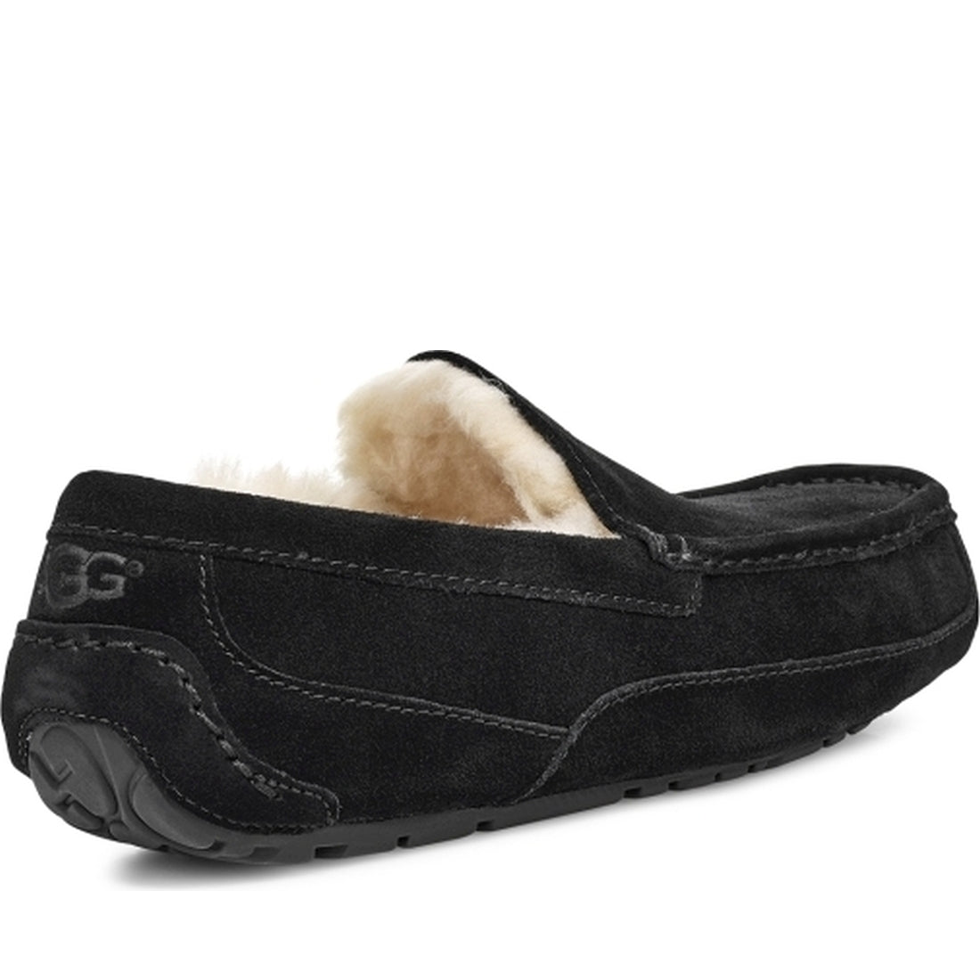 UGG mens Black ascot indoor slippers | Vilbury London