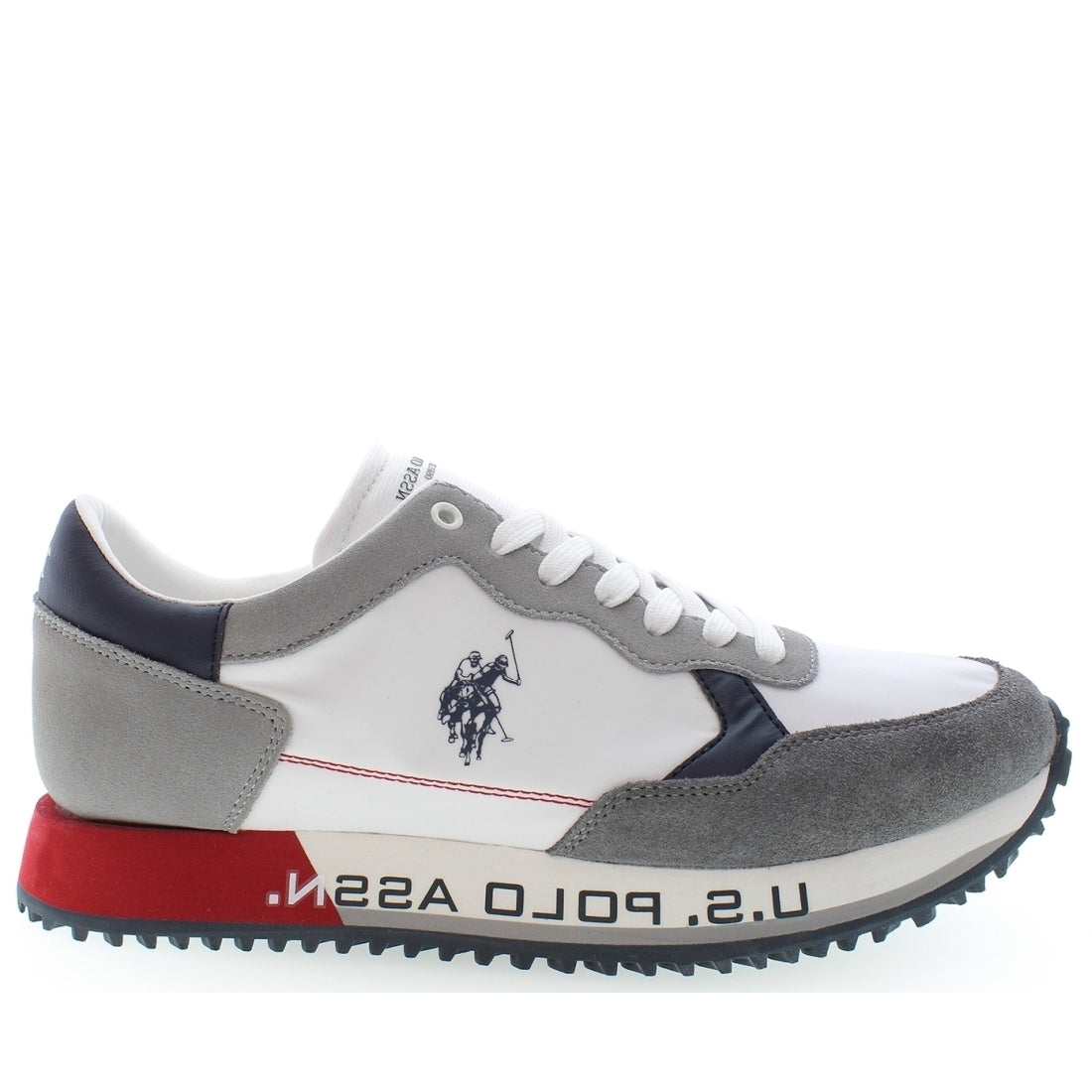 U.S. Polo Assn. Mens Whi Dbl cleef shoes | Vilbury London