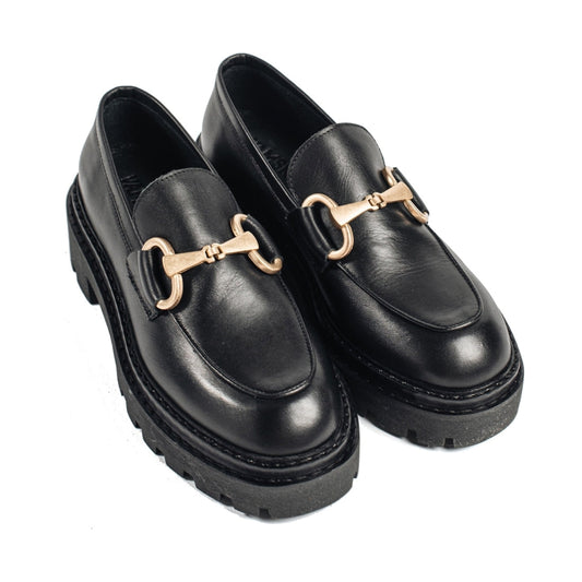 VAMSKO womens black bea loafers | Vilbury London