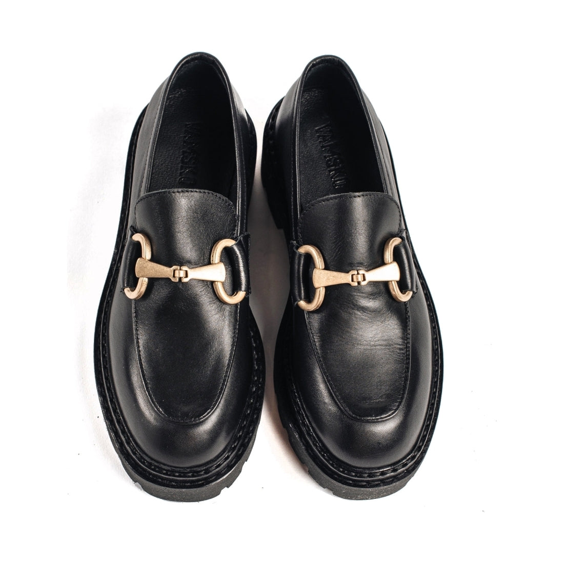 VAMSKO womens black bea loafers | Vilbury London