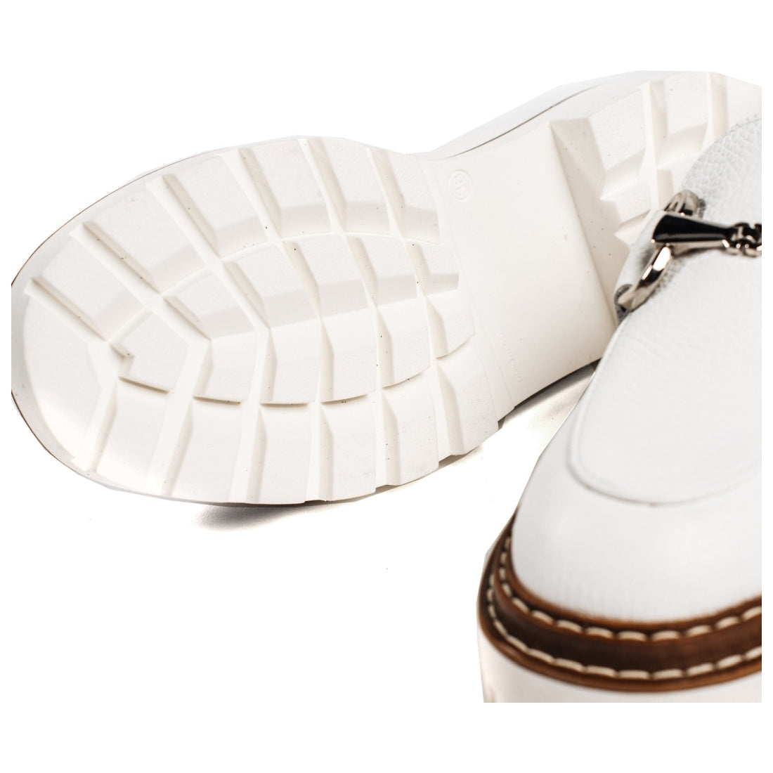 VAMSKO womens white bea loafers | Vilbury London