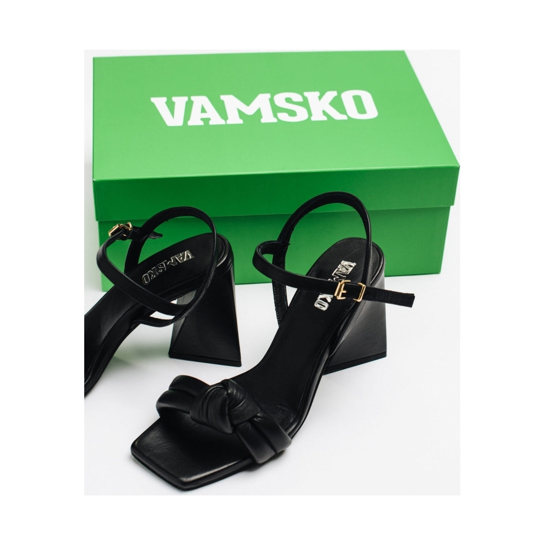 VAMSKO womens black eden sandals | Vilbury London