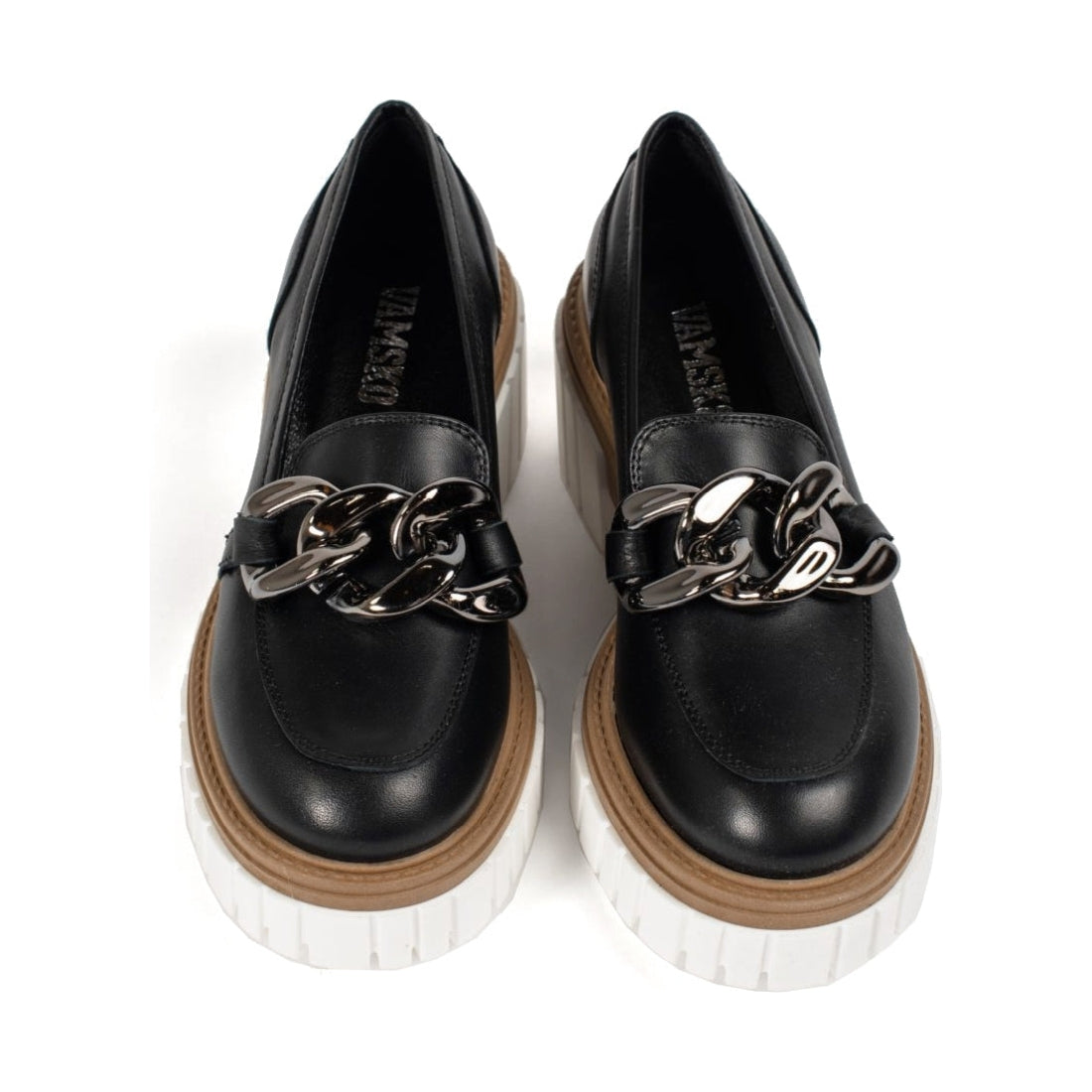 VAMSKO womens black iris loafers | Vilbury London