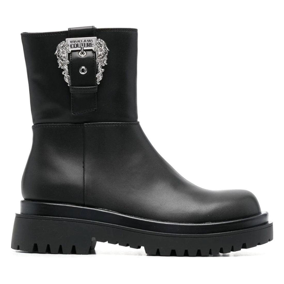 Versace Jeans Couture womens black casual closed booties | Vilbury London