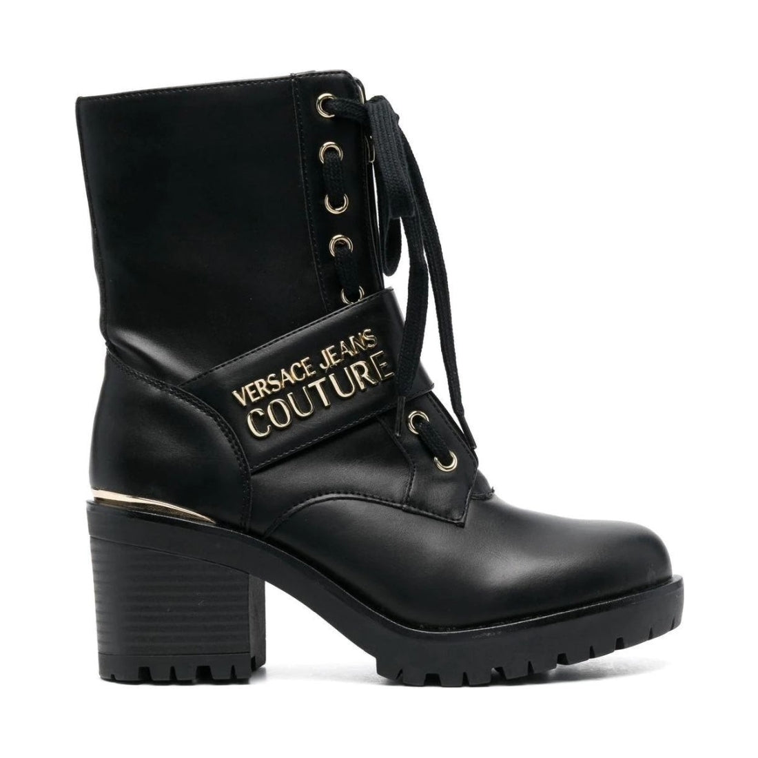 Versace Jeans Couture womens black casual closed booties | Vilbury London