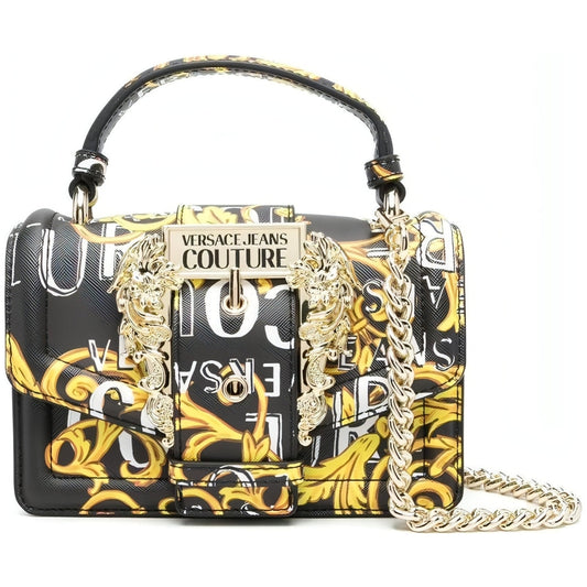 Versace Jeans Couture womens black, gold couture crossbody | Vilbury London