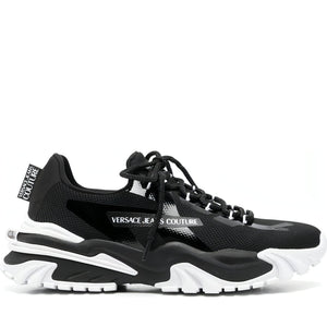 Versace Jeans Couture mens black fondo new trail shoes | Vilbury London