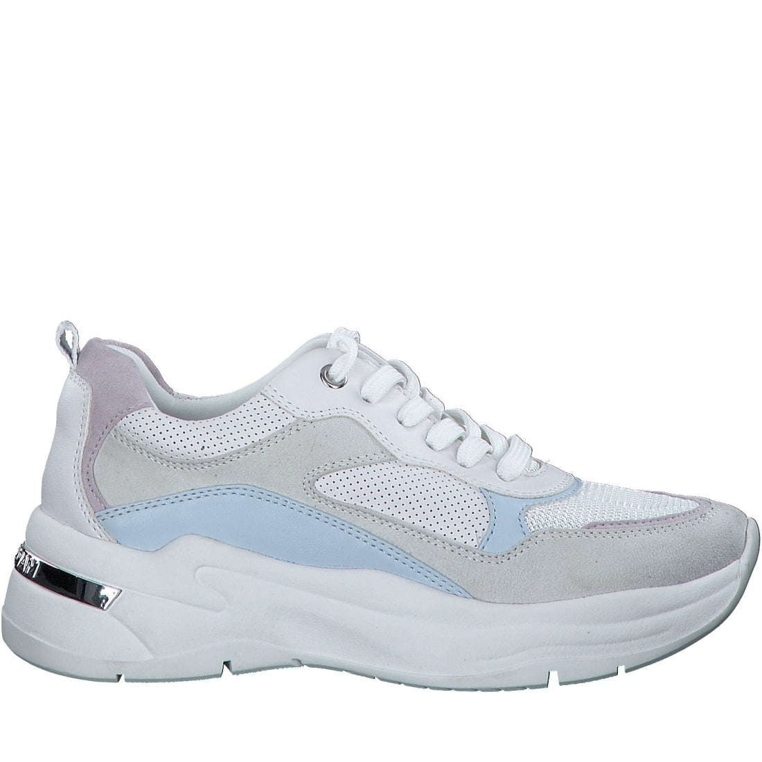 Marco Tozzi womens white leisure closed sport shoe | Vilbury London