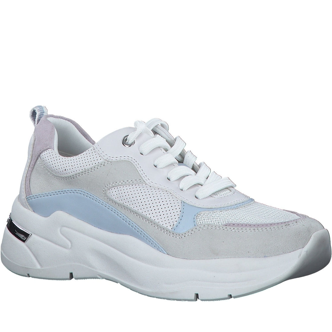 Marco Tozzi womens white leisure closed sport shoe | Vilbury London