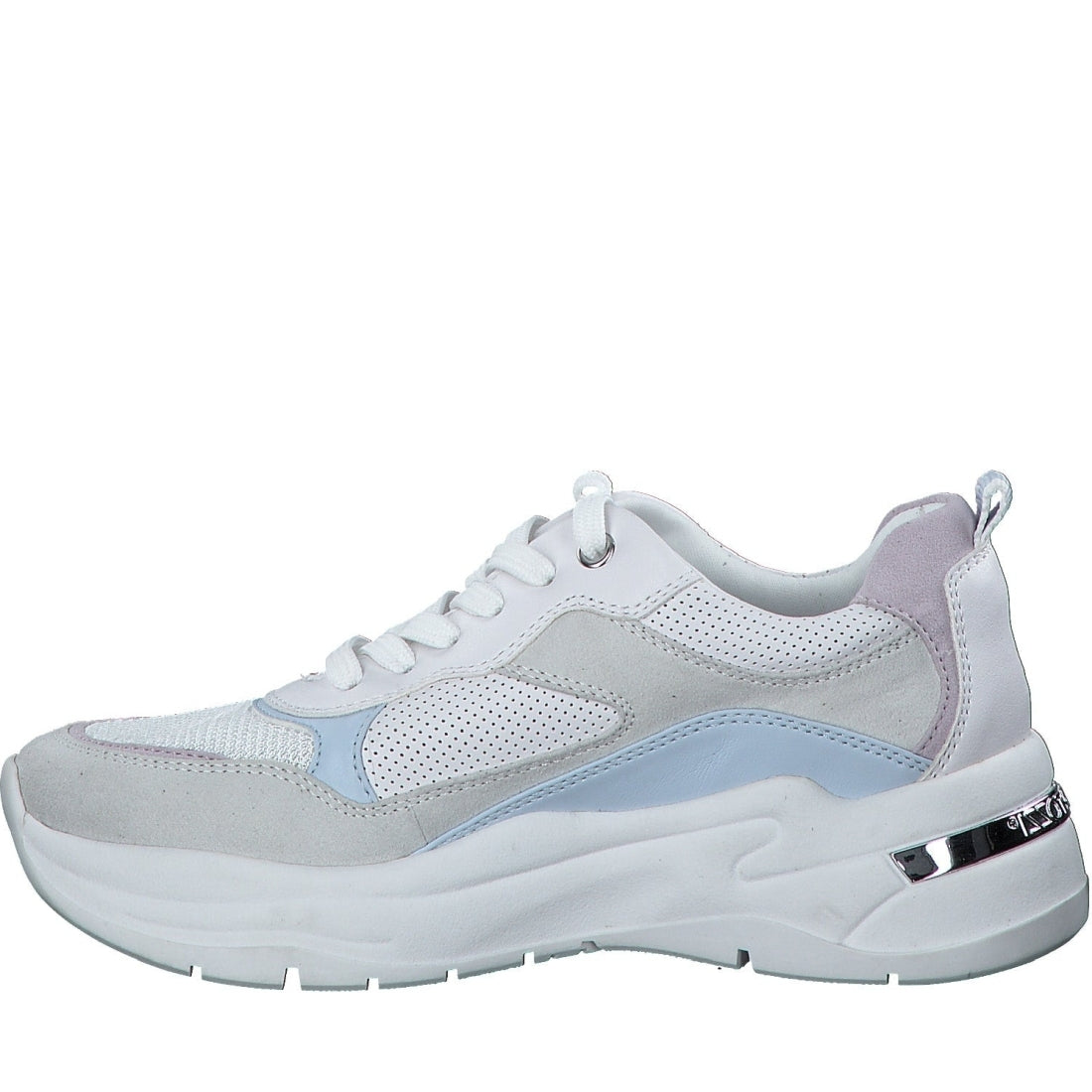 Marco Tozzi womens white leisure closed sport shoe | Vilbury London