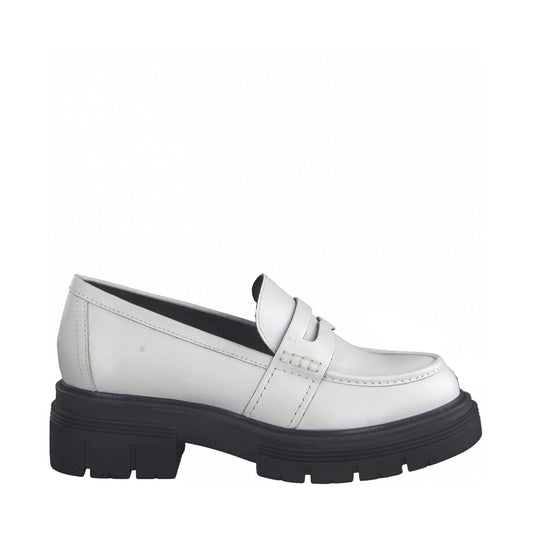 Marco Tozzi Womens white casual closed shoes | Vilbury London