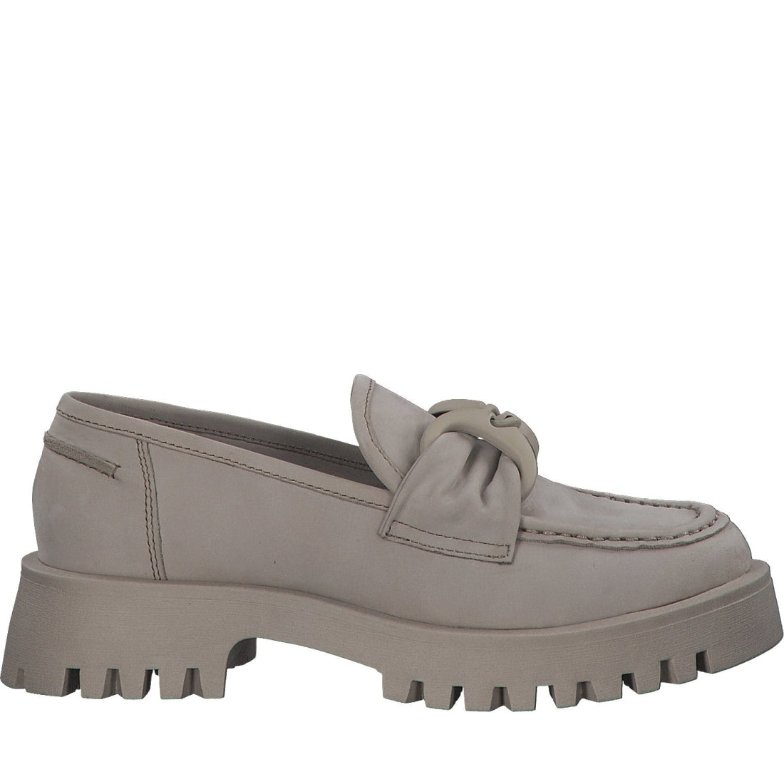 Marco Tozzi womens beige casual closed loafers | Vilbury London