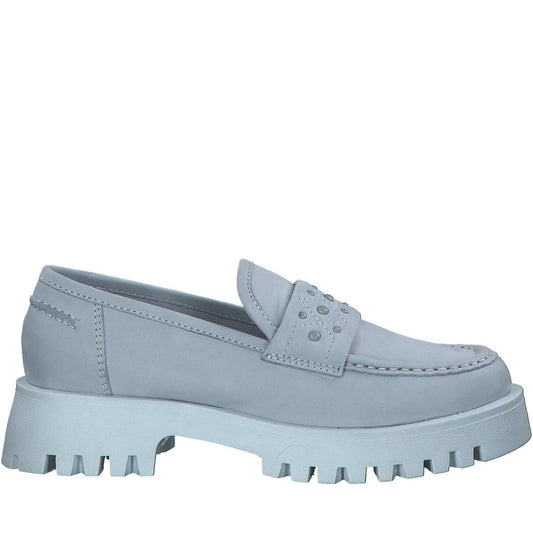 Marco Tozzi womens blue casual closed loafers | Vilbury London
