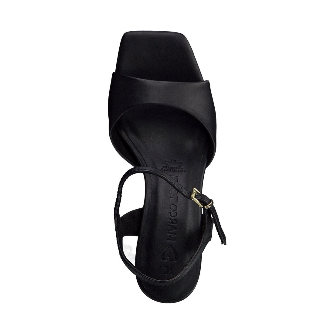 Marco Tozzi womens black elegant open sandals | Vilbury London