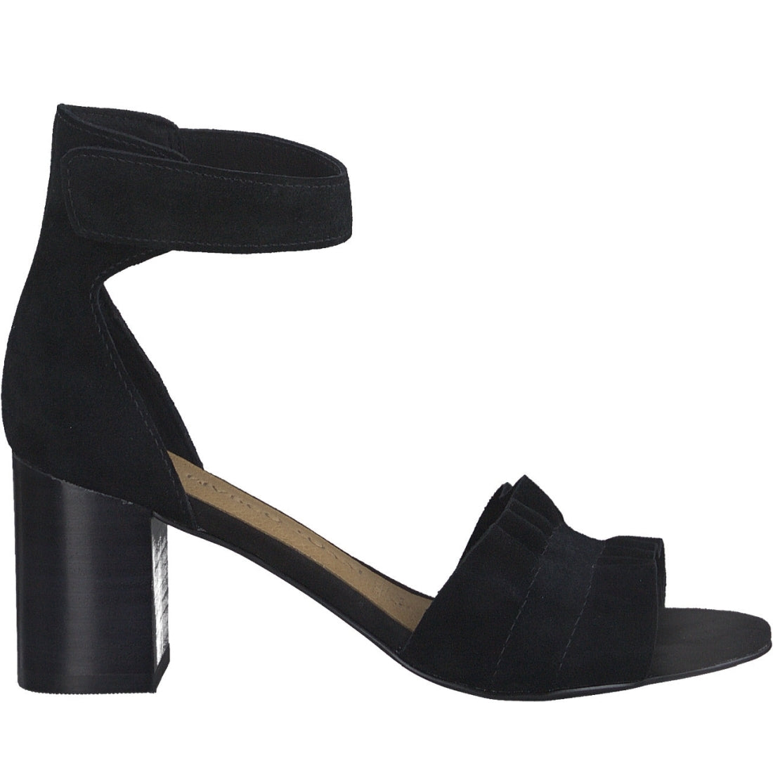 Marco Tozzi womens black elegant part-open sandals | Vilbury London