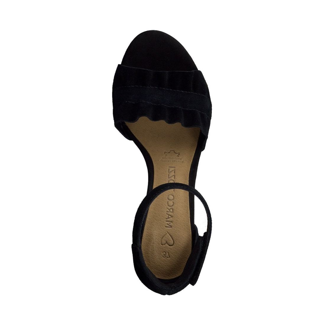 Marco Tozzi womens black elegant part-open sandals | Vilbury London