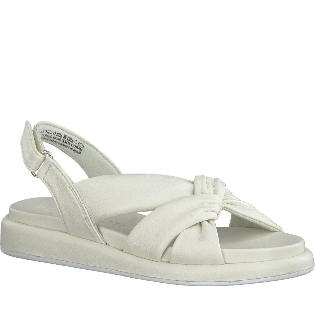 Marco Tozzi womens beige casual open sandals | Vilbury London