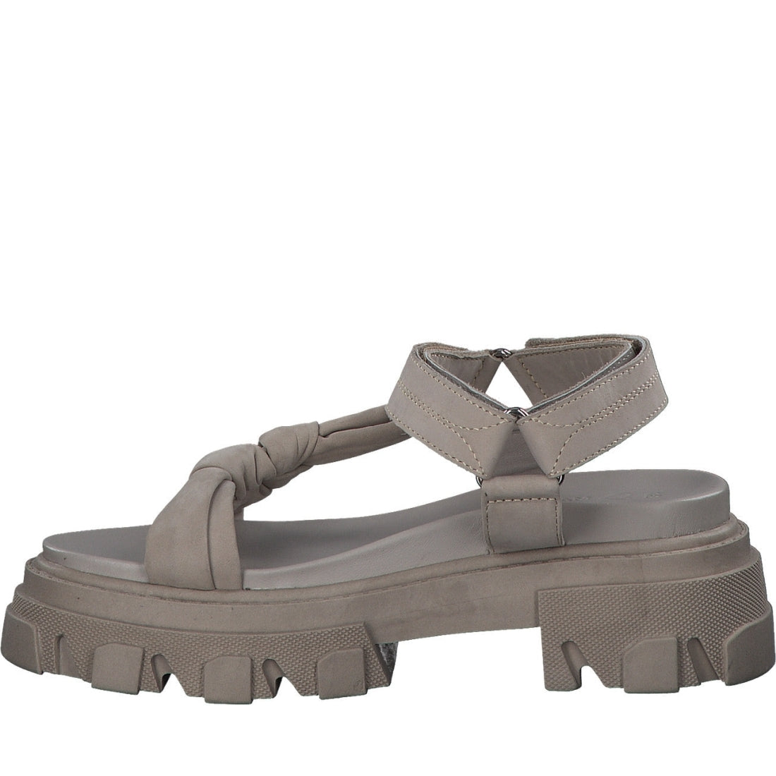 Marco Tozzi womens beige casual open sandals | Vilbury London