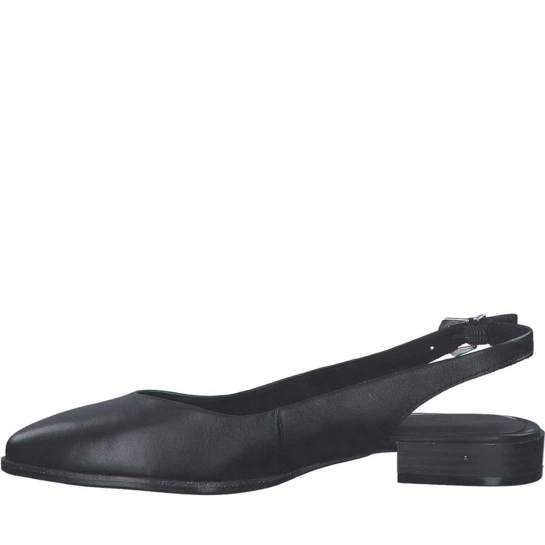 Marco Tozzi womens black casual part-open sandals | Vilbury London